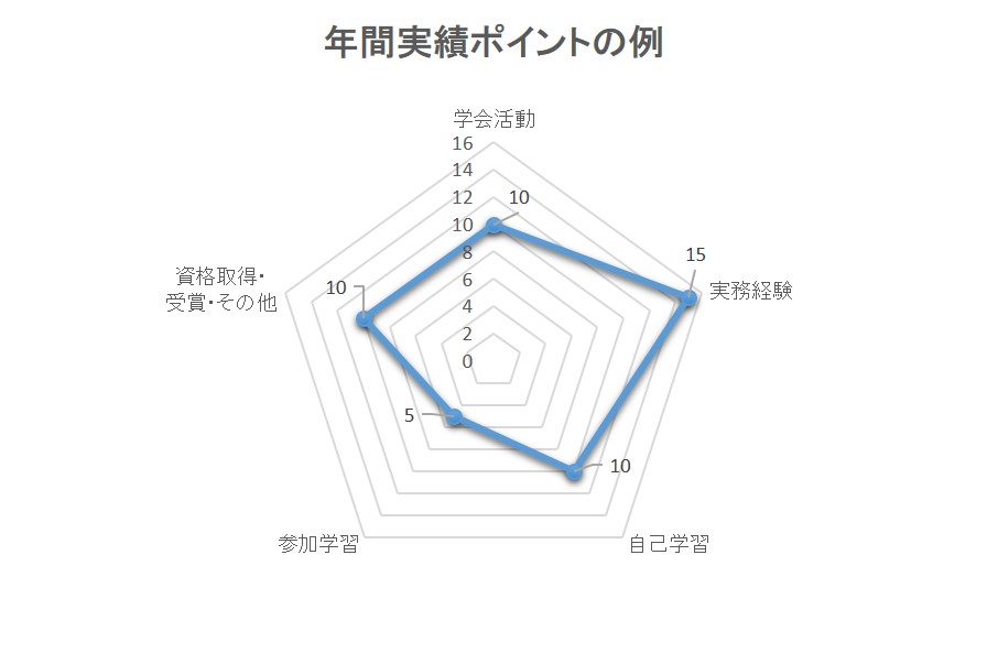 年間実績ポイントの例